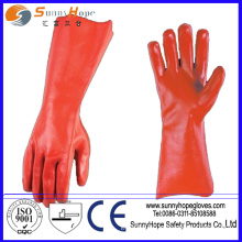 PVC coated chemical protection gloves